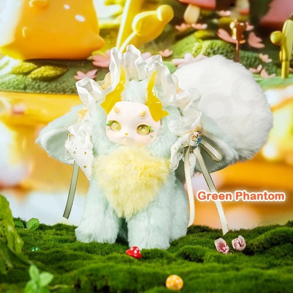 Tutulong Fantasy Crystal Green Phantom Plush Blind Box Cat Dragon Cat-loong Toy